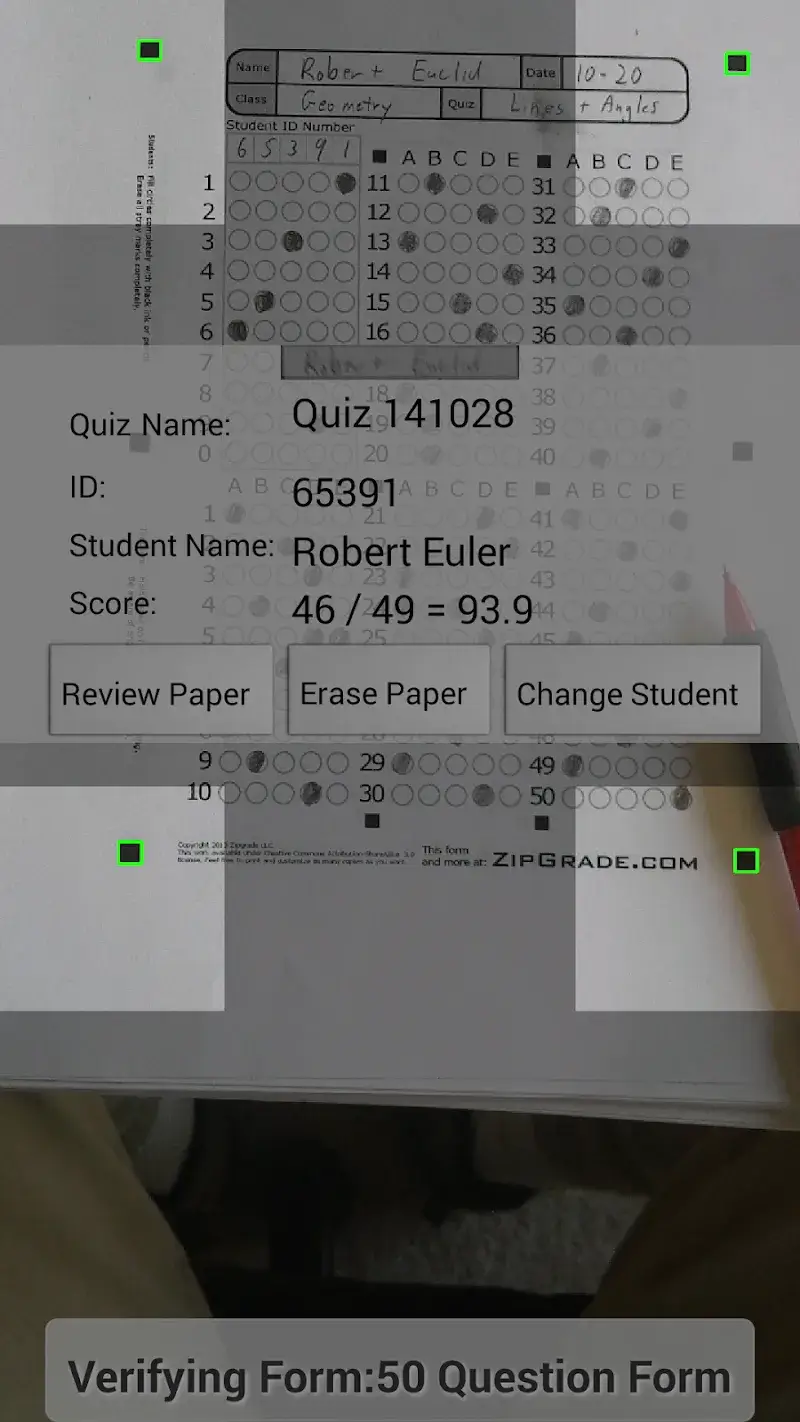 ZipGrade screenshot 1