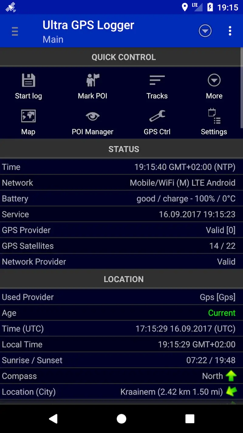 Ultra GPS Logger v3.218 APK - Screenshot 1