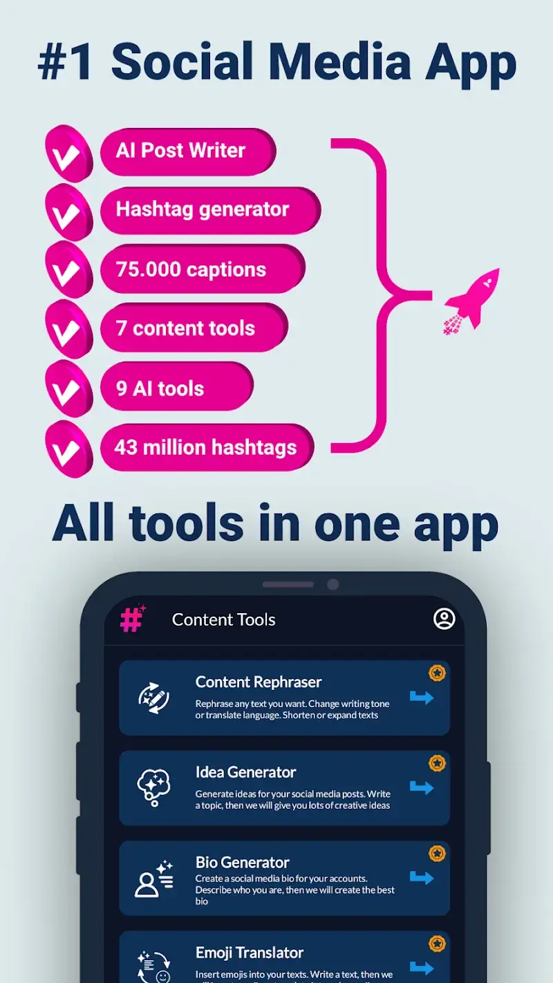 Hashtags AI v1.3.0 APK + captura de pantalla 3