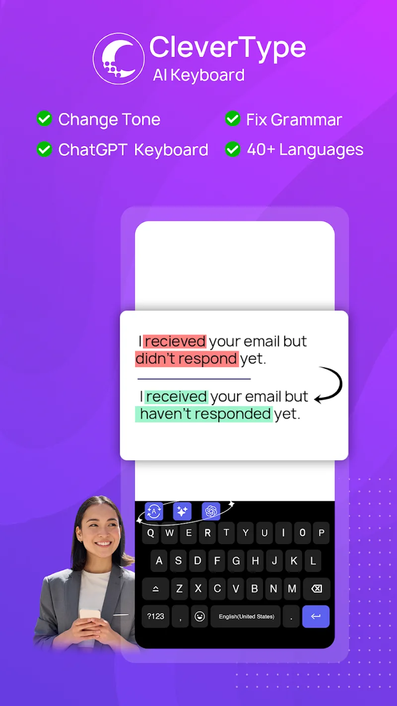 CleverType AI Keyboard 스크린샷 1
