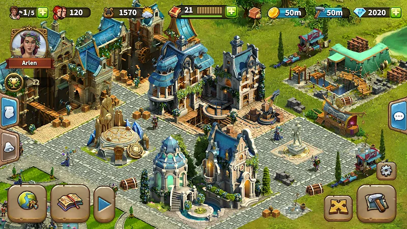 Elvenar Screenshot 6: Scopri i segreti dell'architettura della tua razza unica