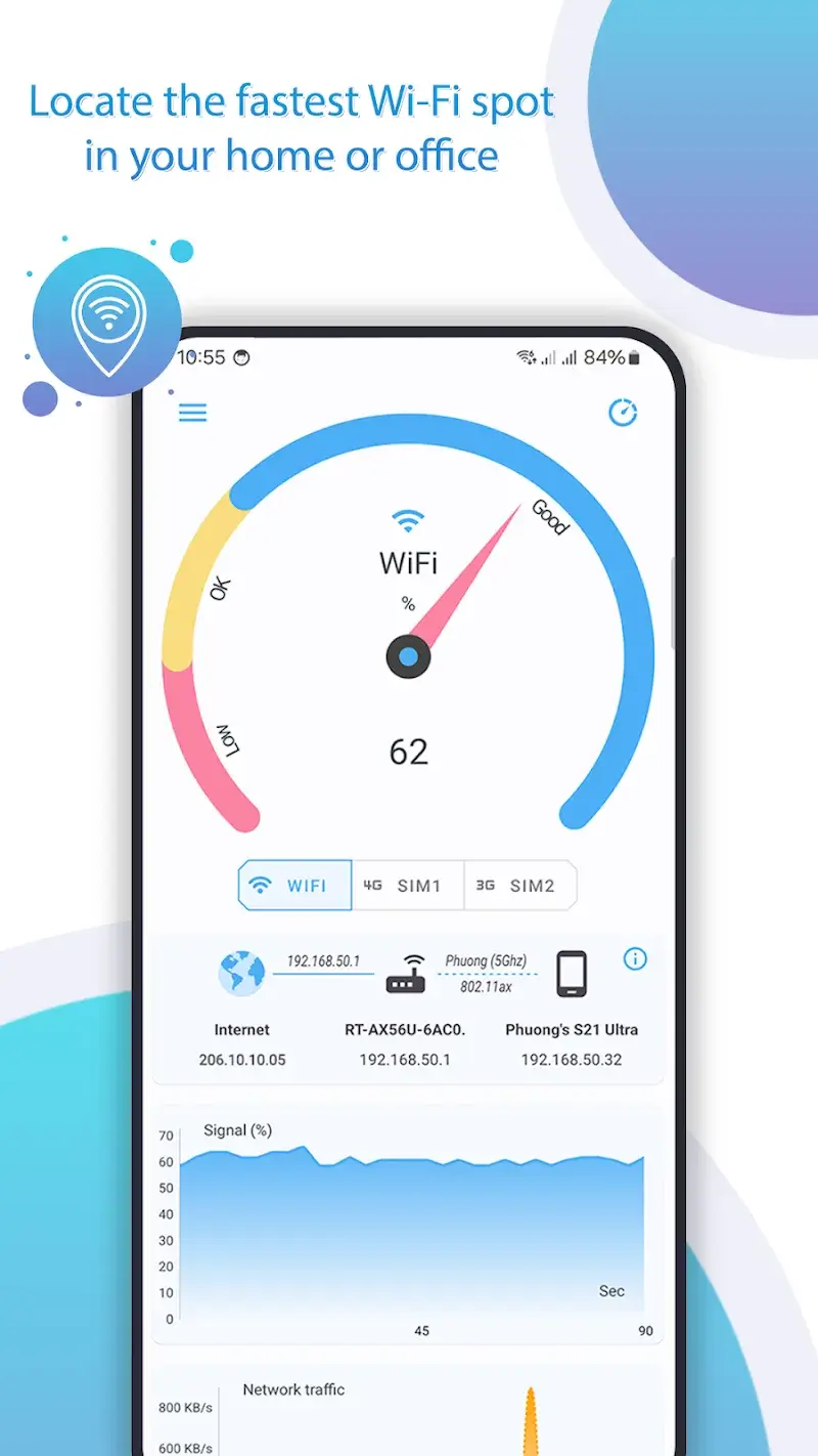 Tangkapan layar Net Signal Pro 4