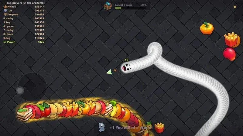 Capture d'écran du gameplay de Snake Lite 3