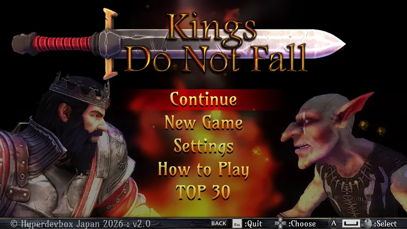 Tangkapan layar Kings Do Not Fall 1