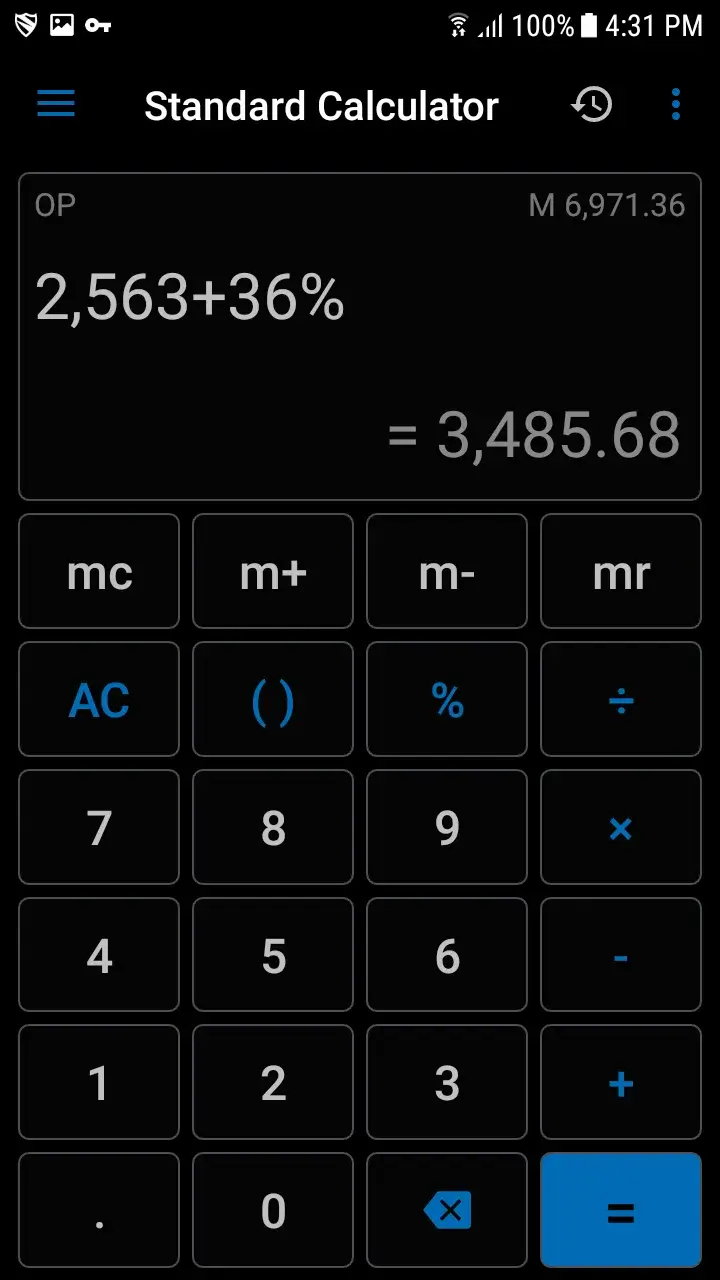 Tangkapan layar NT Calculator 2