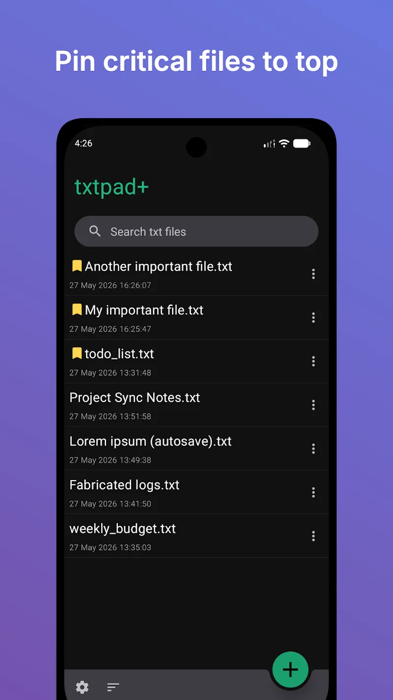 Cuarta vista de txtpad+