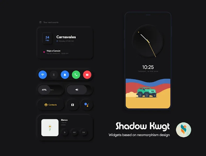 Aperçu de l'application Shadow KWGT 6