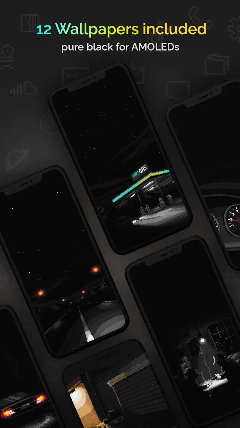 Retro Mode - Icon Pack (Neon) captura 4