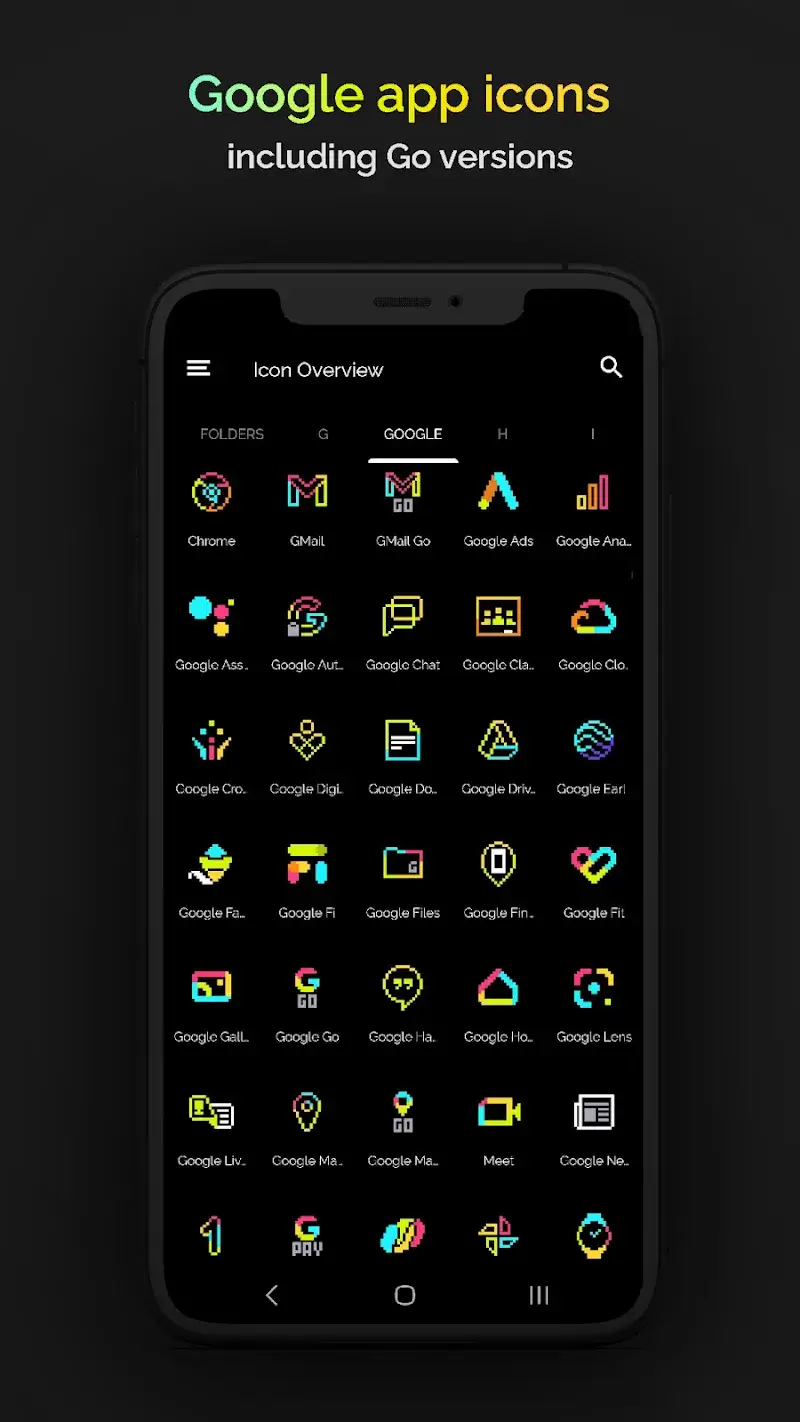 Retro Mode - Icon Pack (Neon) captura 3