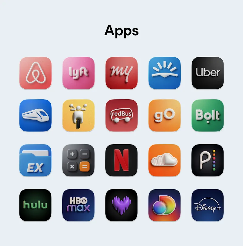 ภาพหน้าจอ OneUi Puff 3D Icon Pack 5
