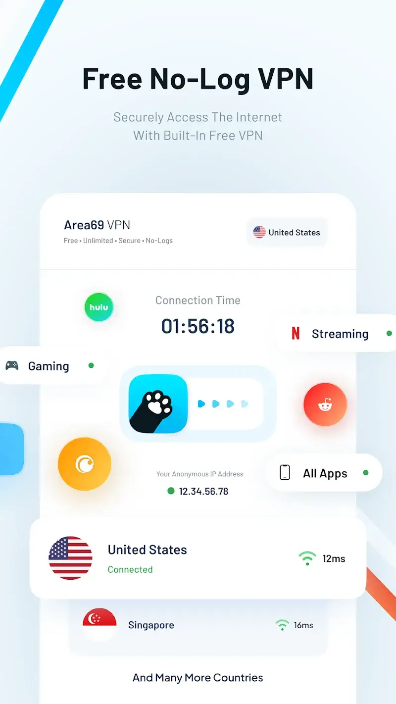 Pratinjau aplikasi Pawxy VPN 2
