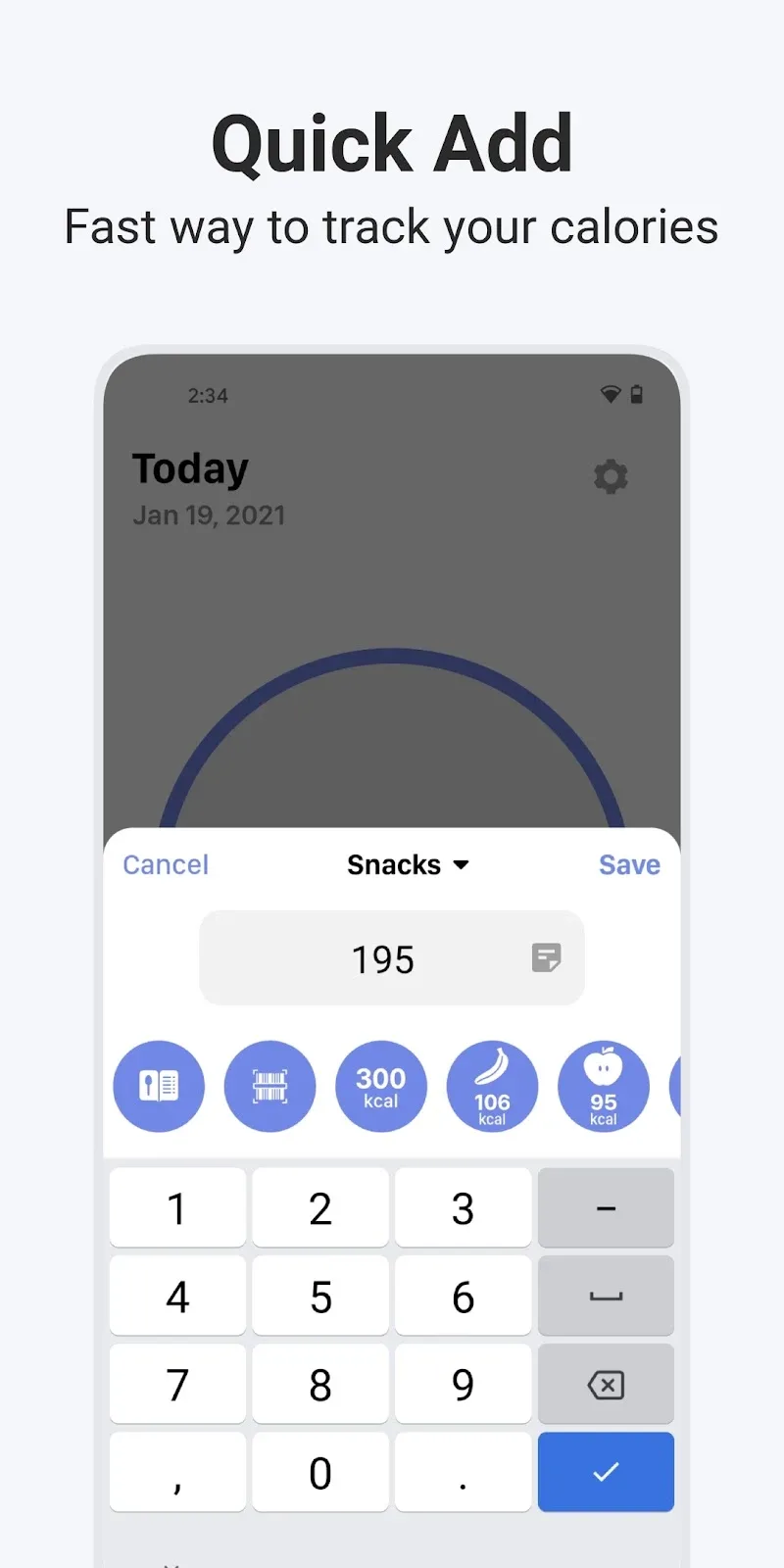 Capture d'écran de l'application Calory 4