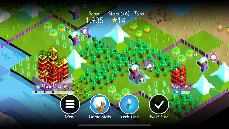 Скриншот геймплея The Battle of Polytopia 5