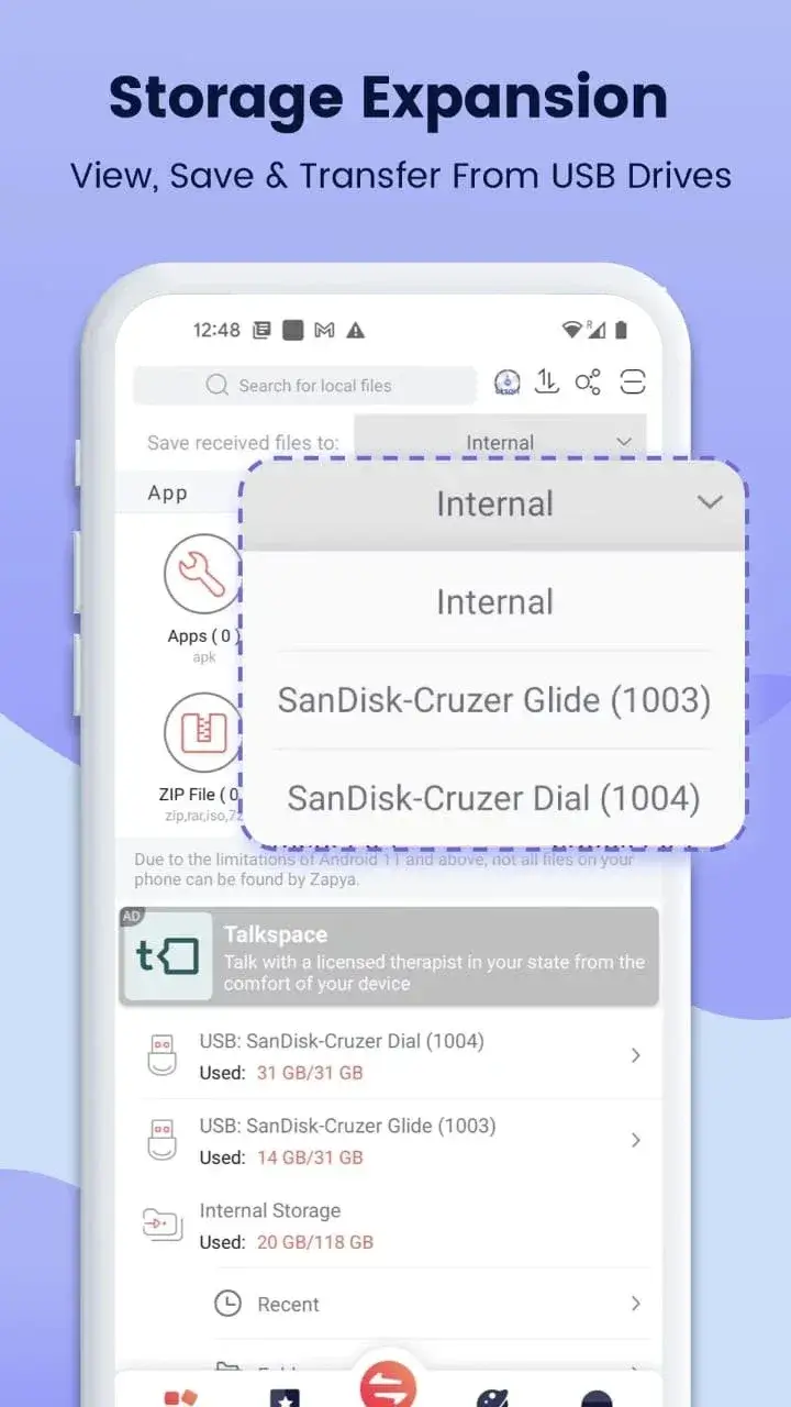 ภาพหน้าจอ Zapya MOD APK 5
