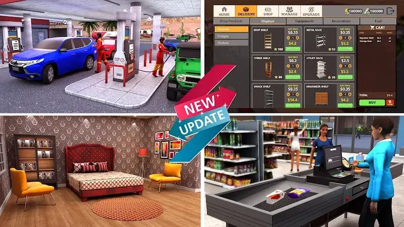 Captura de pantalla 6 de Supermarket & Motel Simulator