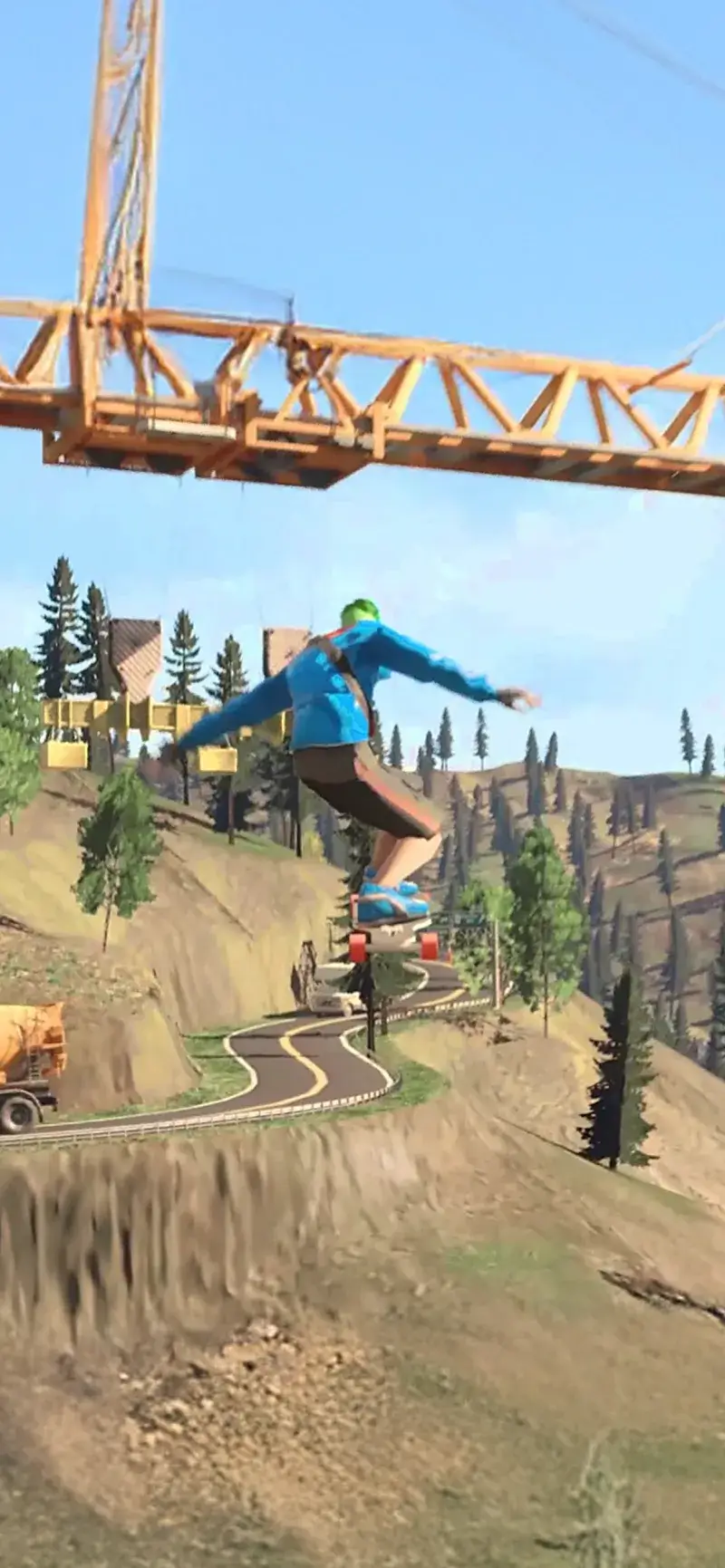 Screenshot gameplay Downhill Racer 2