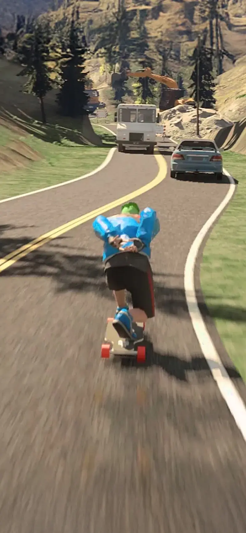 Screenshot gameplay Downhill Racer 1