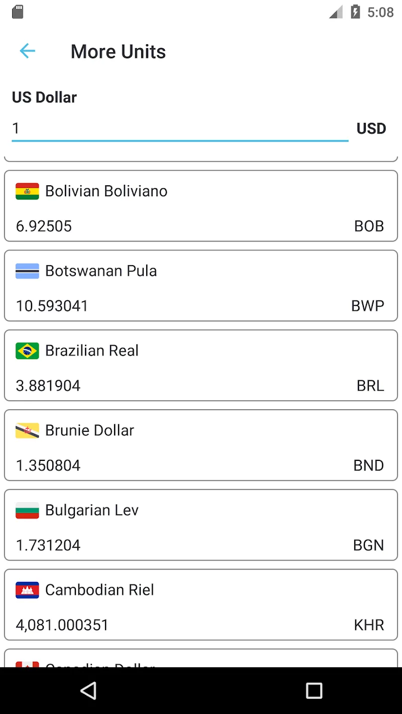 NT Unit Converter preview screen 5