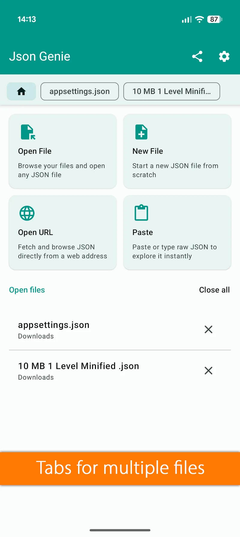 Tangkapan layar Json Genie 5