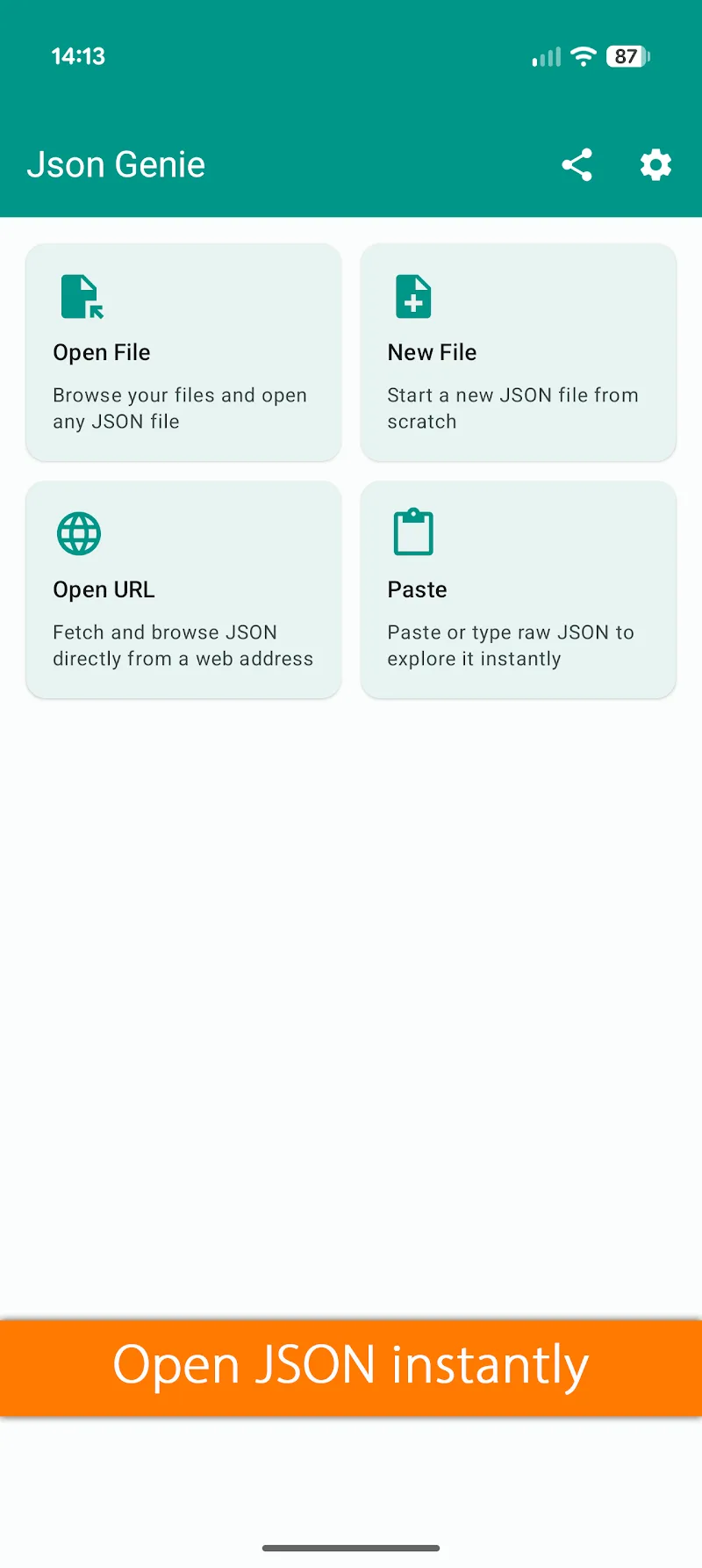 Tangkapan layar Json Genie 1