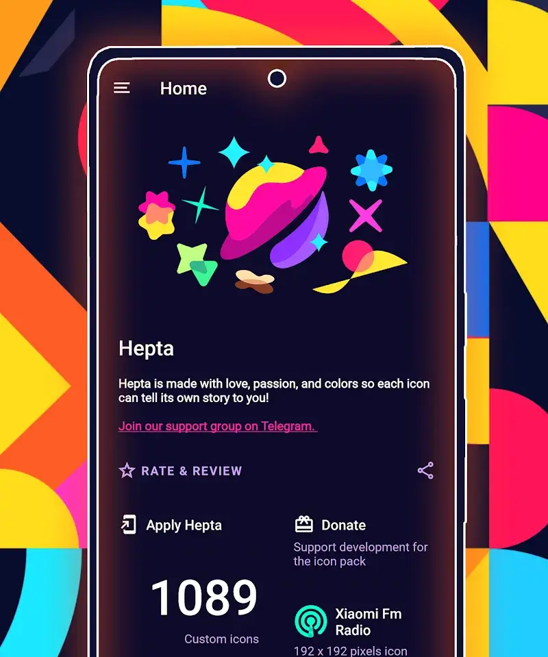 ภาพหน้าจอ Hepta Theme, Icons, Widgets 6