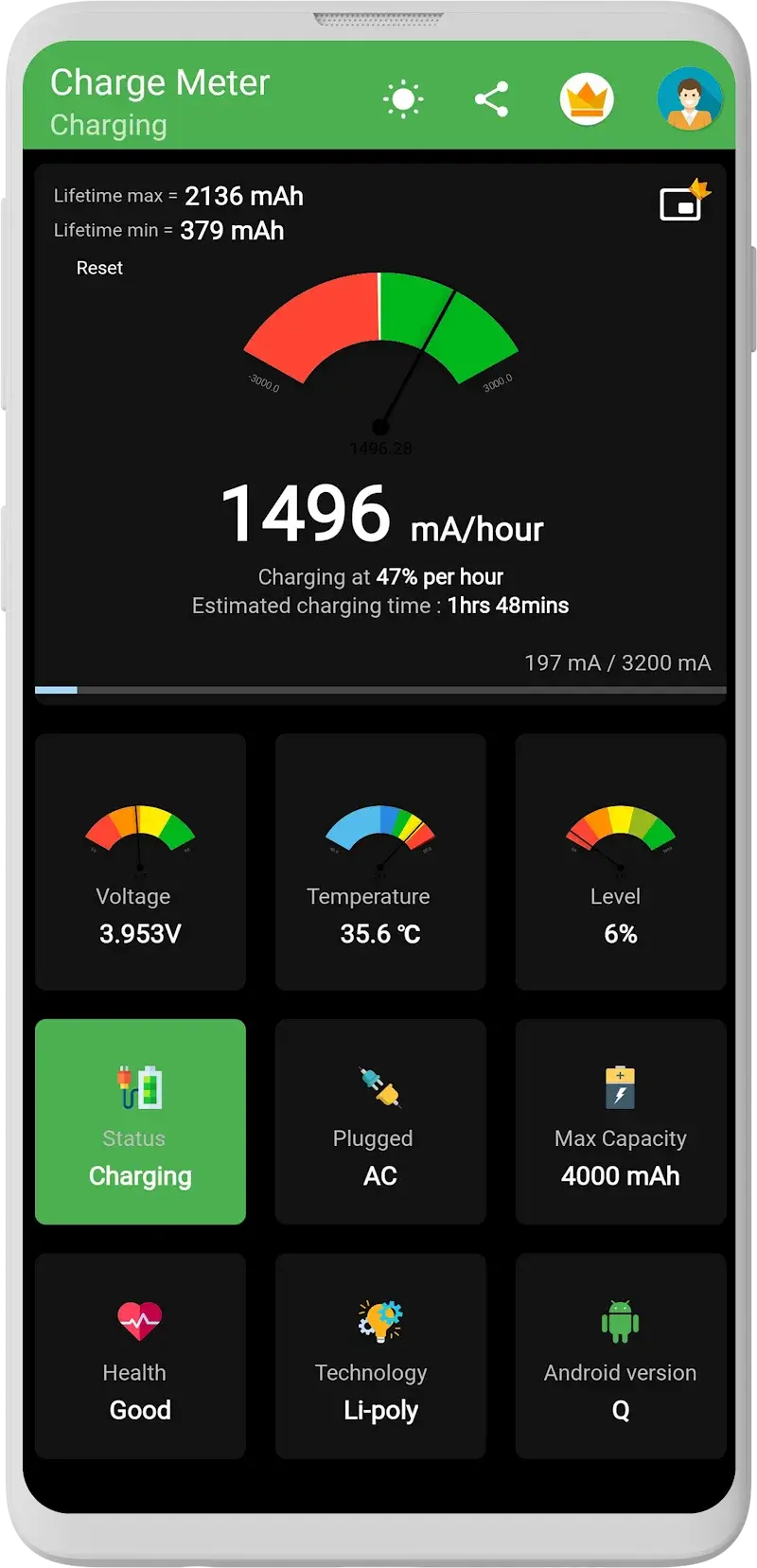 Captura de tela 3 do Charge Meter