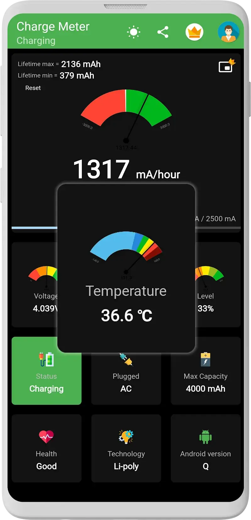 Captura de tela 6 do Charge Meter