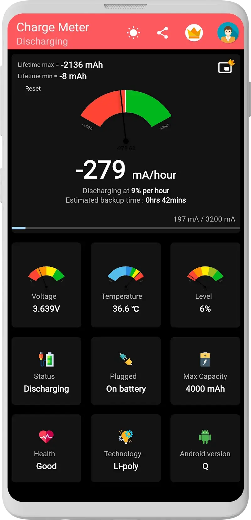 Captura de tela 4 do Charge Meter