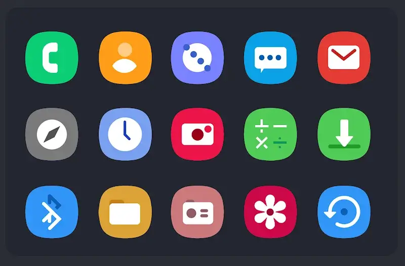 Pratinjau antarmuka ONE Icon Pack 1