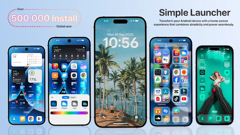 Capture d'écran 1 de Simple Launcher - Home Screen