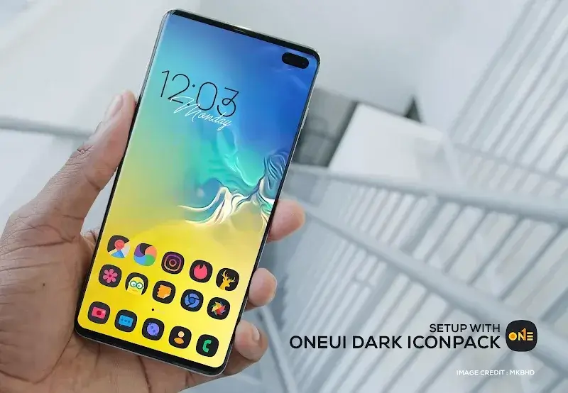 ONE UI DARK Icon Pack captura 1