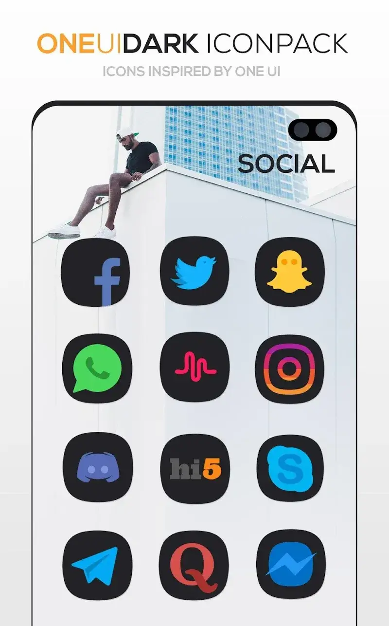 ONE UI DARK Icon Pack captura 6