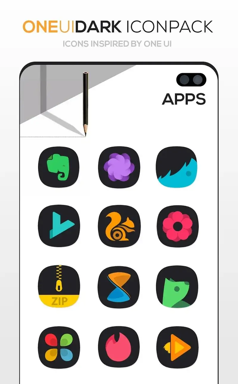 ONE UI DARK Icon Pack captura 4