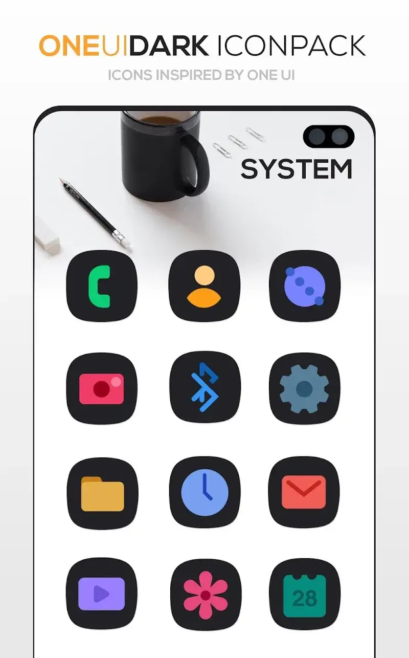 ONE UI DARK Icon Pack captura 2