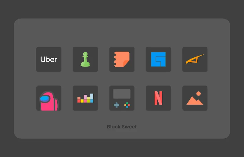 Black Sweet - Icon Pack Image 5