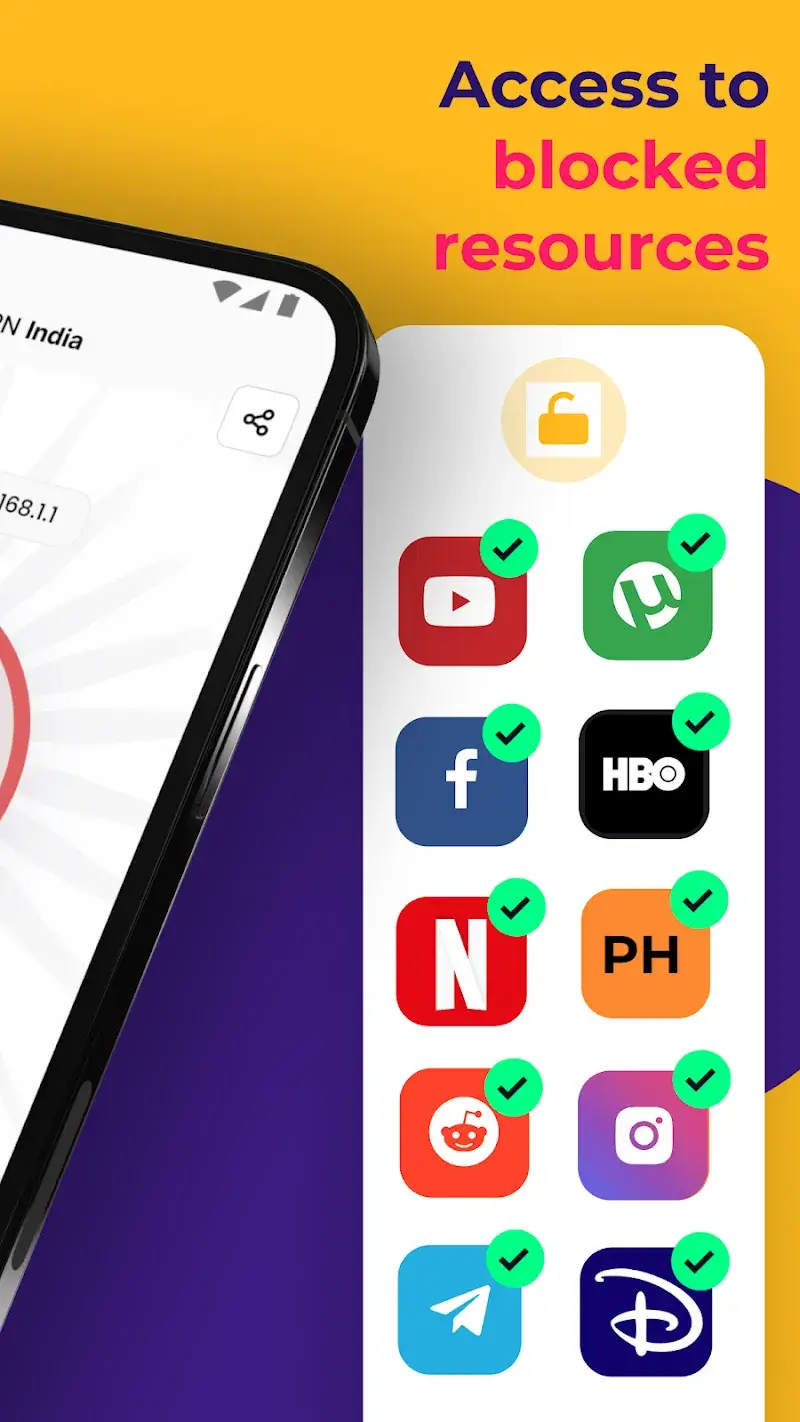 Captura de tela do VPN India 3
