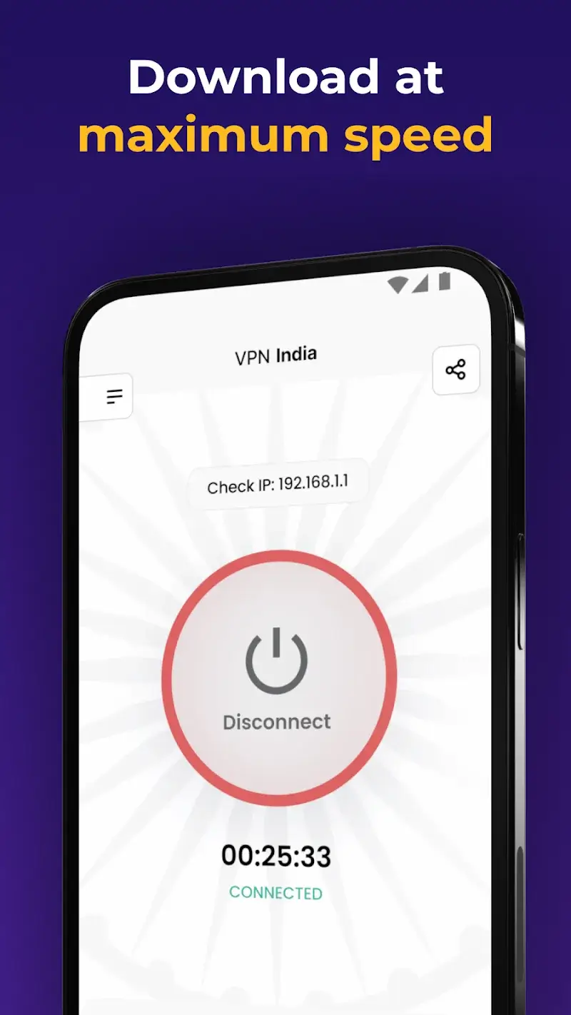 Captura de tela do VPN India 4