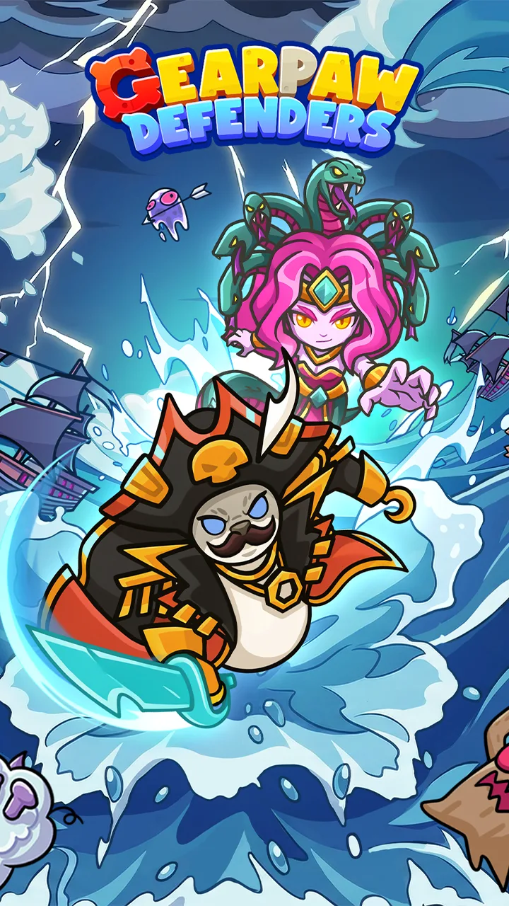 Ảnh chụp màn hình gameplay GearPaw Defenders! 1