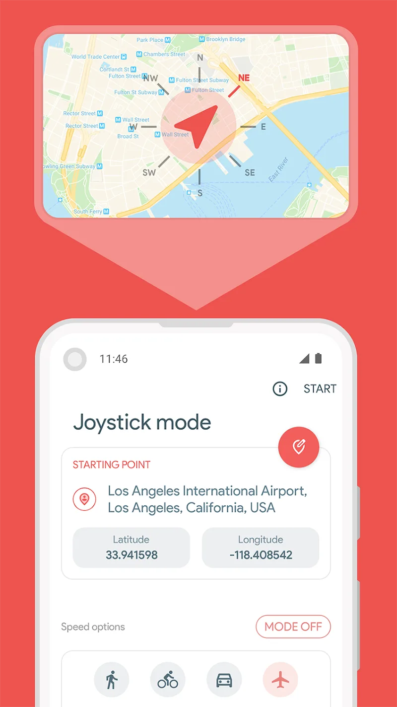 Screenshot 2: Fake GPS Joystick and Route
