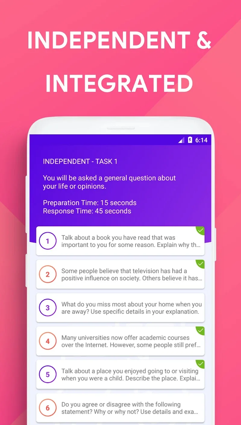 TOEFL Speaking Pro Capture d'écran 2