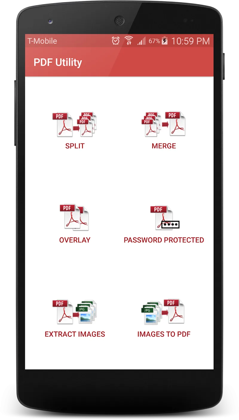 Capture d'écran 1 de l'application PDF Utility