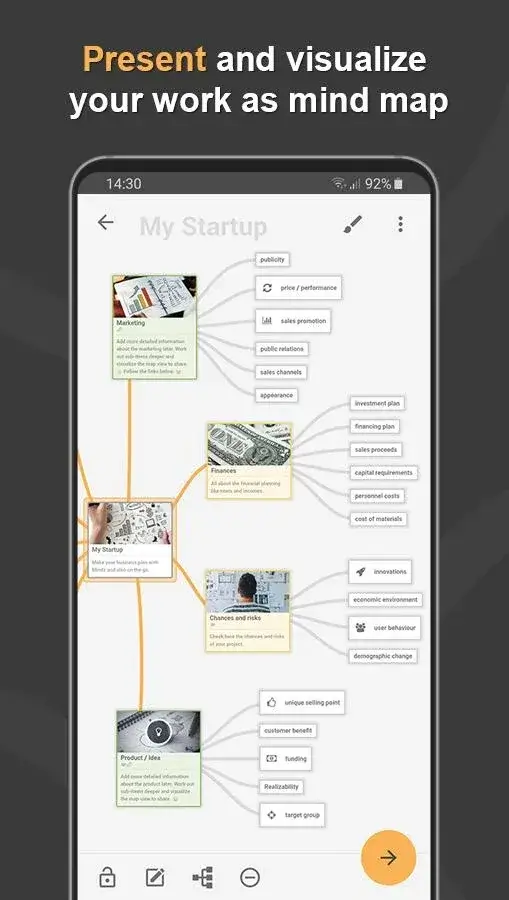 Capture d'écran 2 de Mindz - Mind Map & Lists Pro