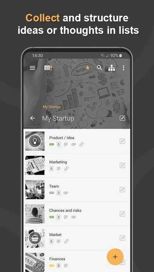 Capture d'écran 1 de Mindz - Mind Map & Lists Pro