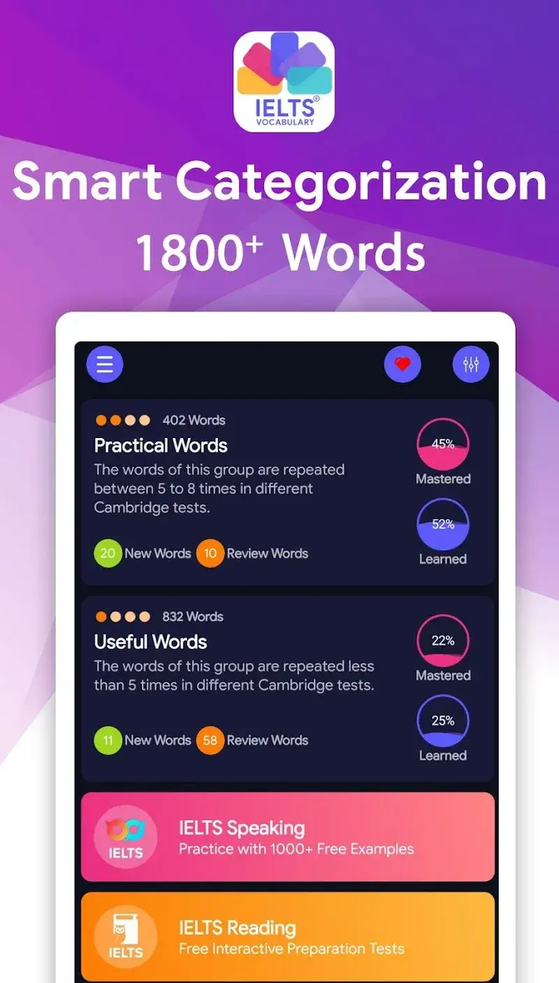 Tangkapan layar IELTS Vocabulary Flashcards 3