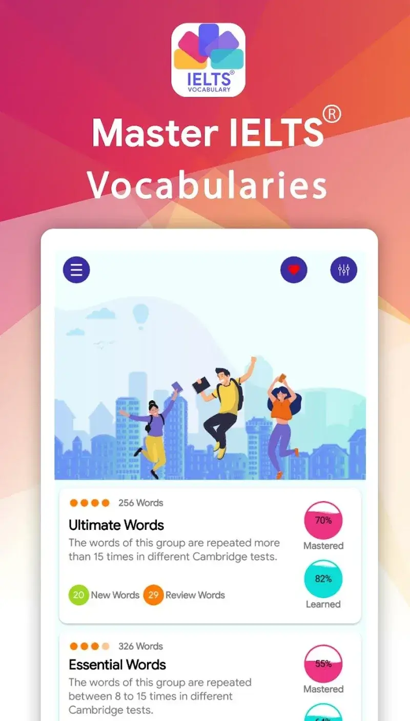 Tangkapan layar IELTS Vocabulary Flashcards 2