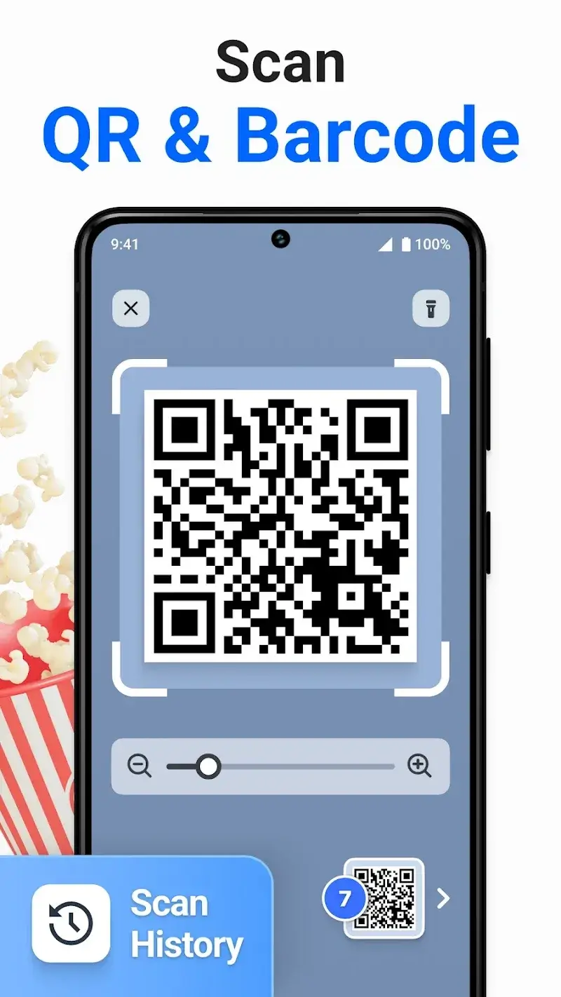 Screenshot 1 di QR Code & Barcode Scanner Plus