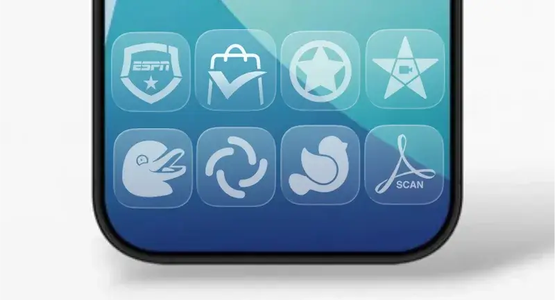 iOS Liquid Glass - Icon Pack capture d'écran 2