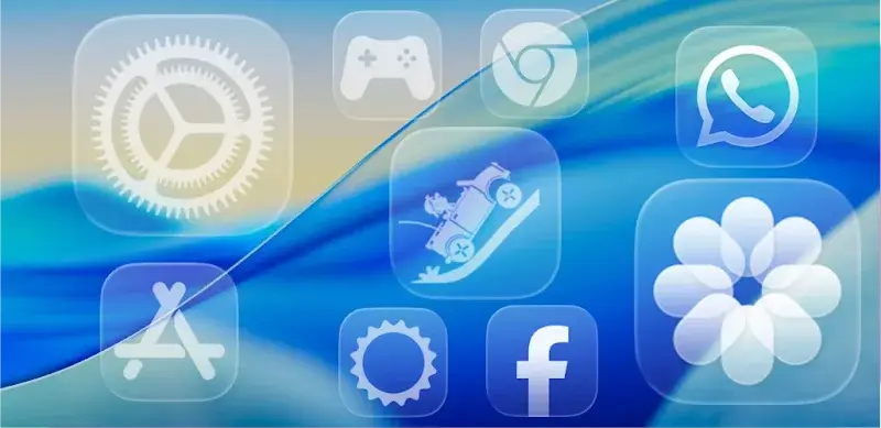 iOS Liquid Glass - Icon Pack capture d'écran 4