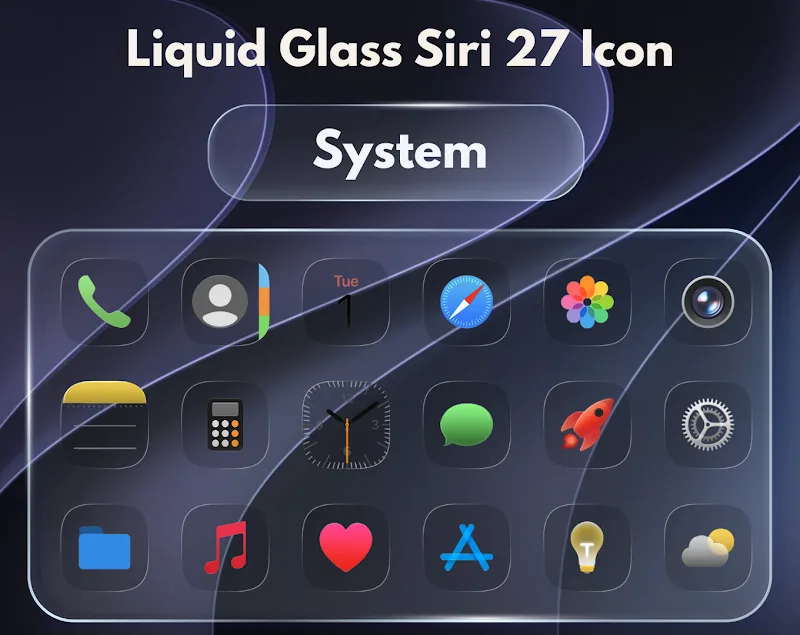 ภาพหน้าจอ Liquid Glass Siri 27 5