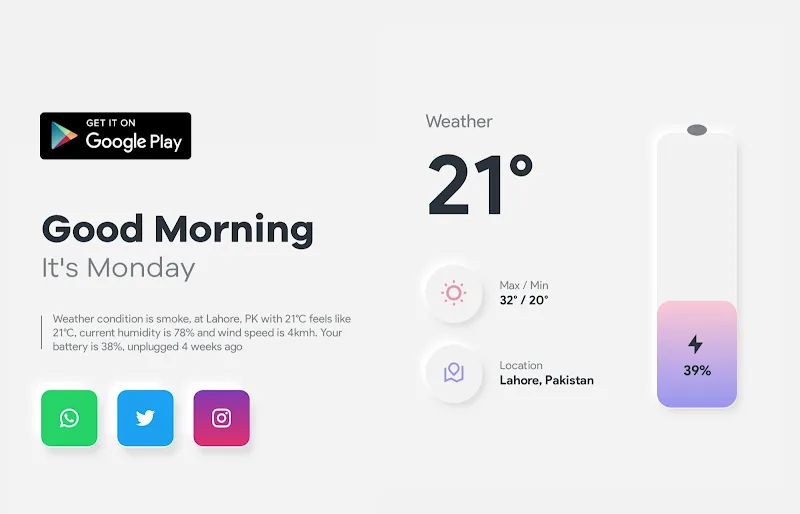 Capture d'écran Clowdy KWGT 3